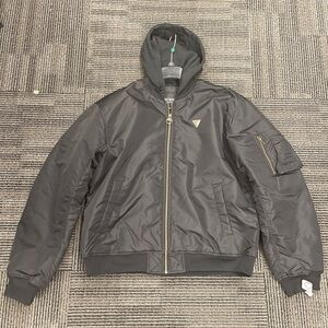 Guess Black Bomber Jacket with Gold Accents